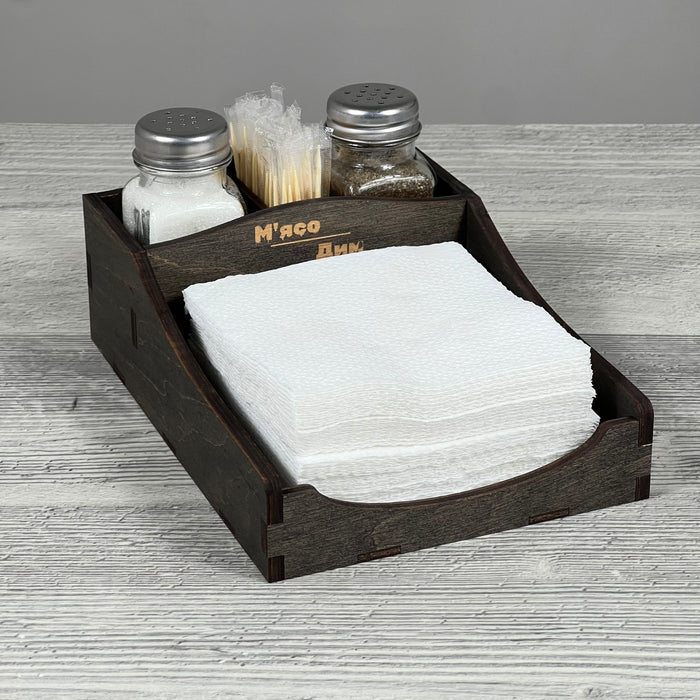 Napkin, spice & toothpick caddy 192×136×60 mm