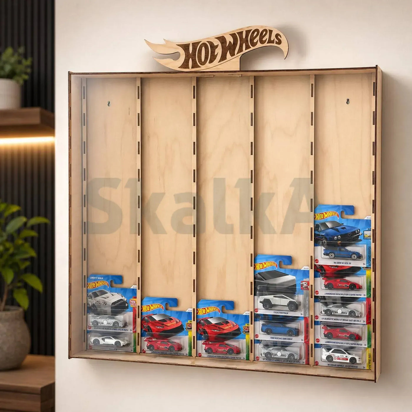 Hot Wheels blister display garage, Light