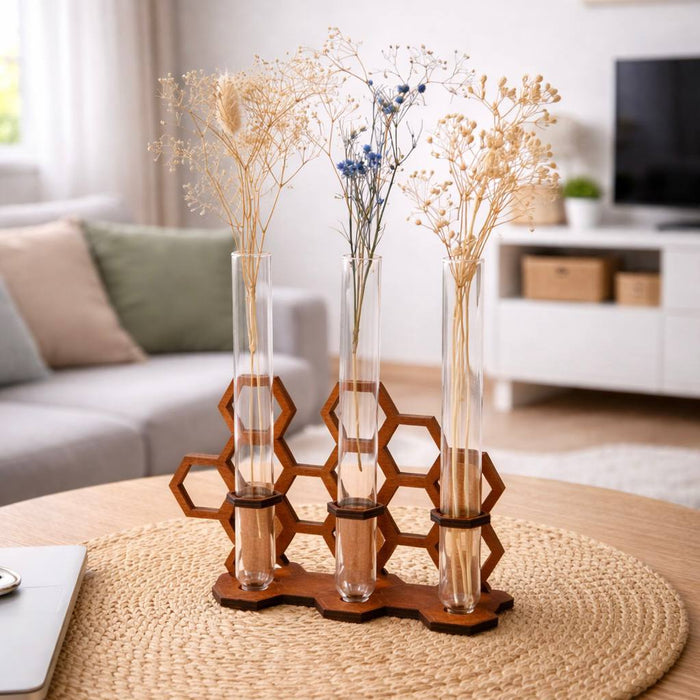 Honeycomb vase, 3 tubes