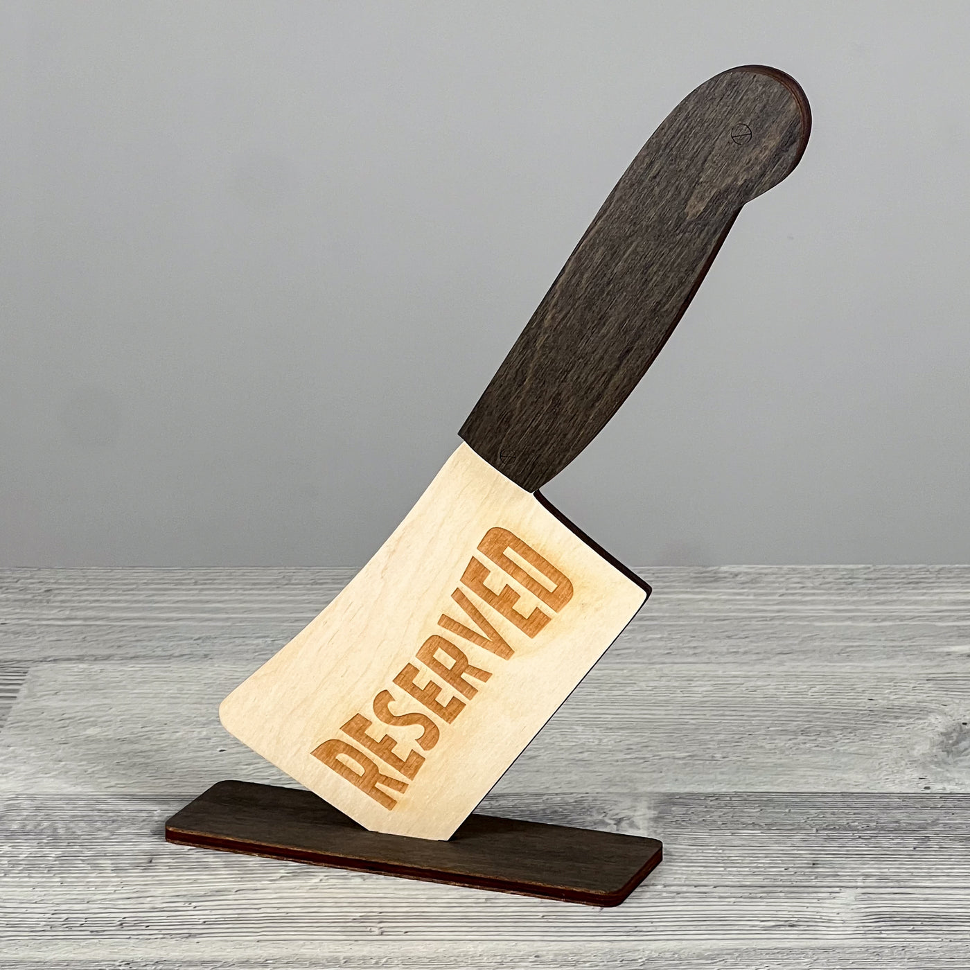 Axe table taken sign 150×45×243 mm