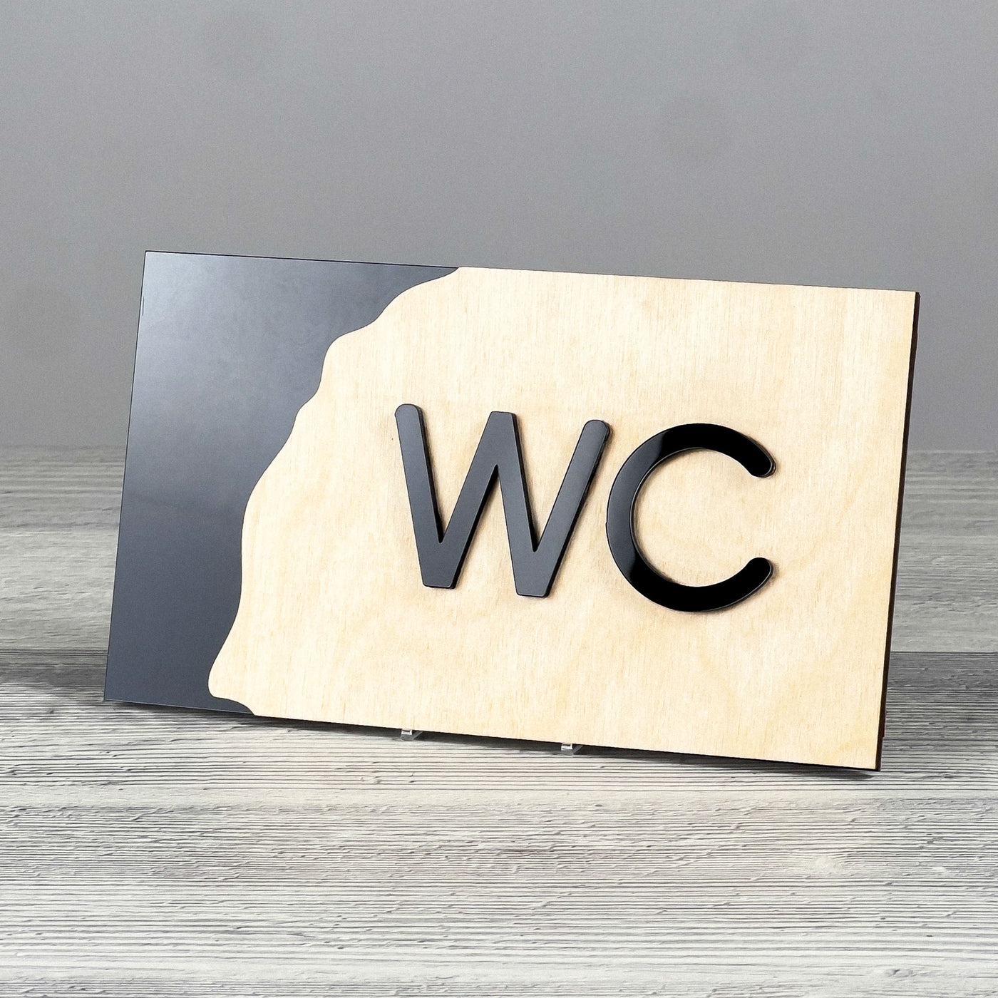 WC door sign, black