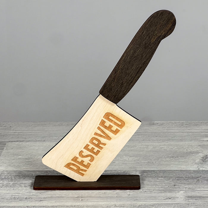 Axe table taken sign 150×45×243 mm