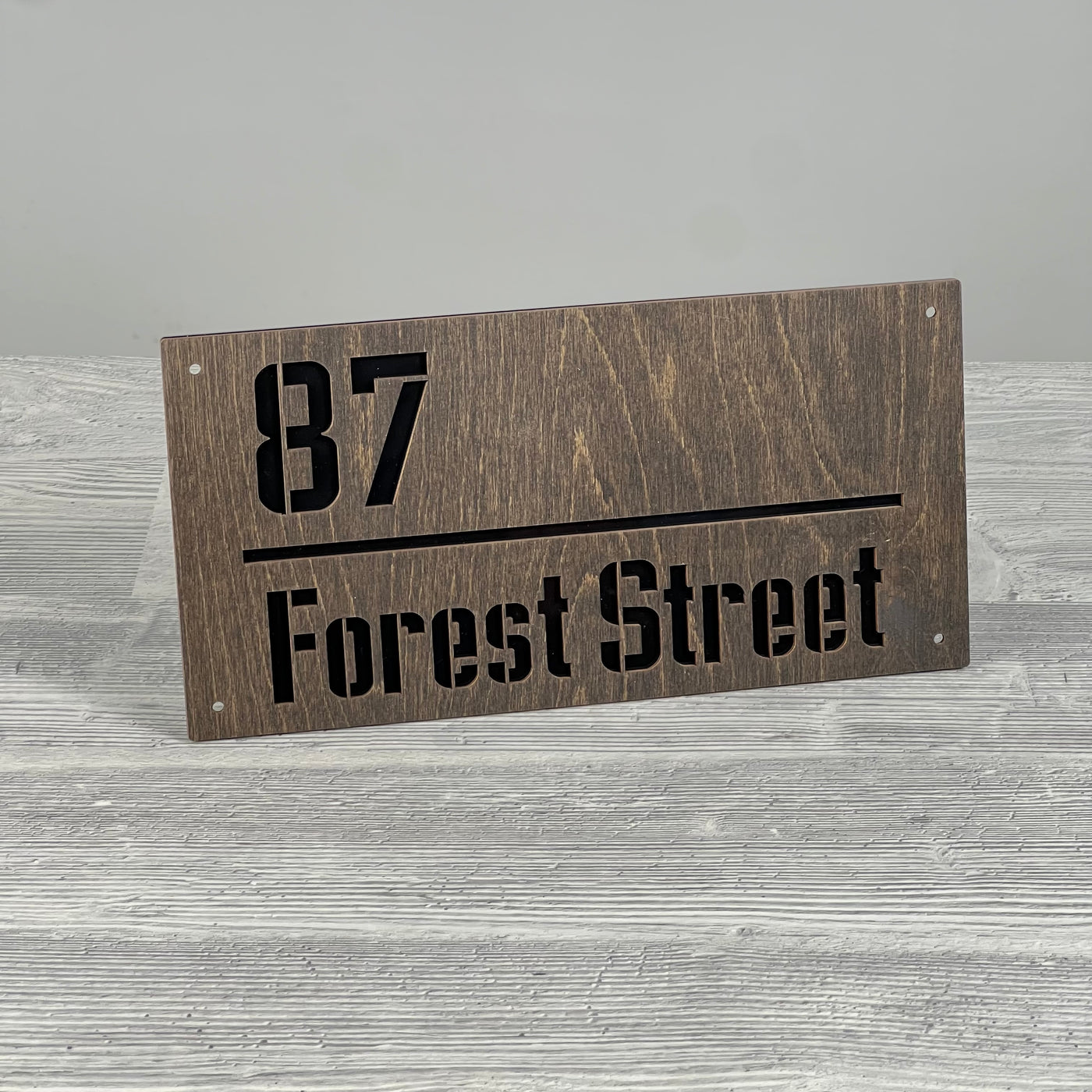 Rectangular address plaque 300×150 mm