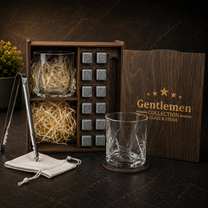 Whisky stones gift set for 2 glasses — Cassiopea
