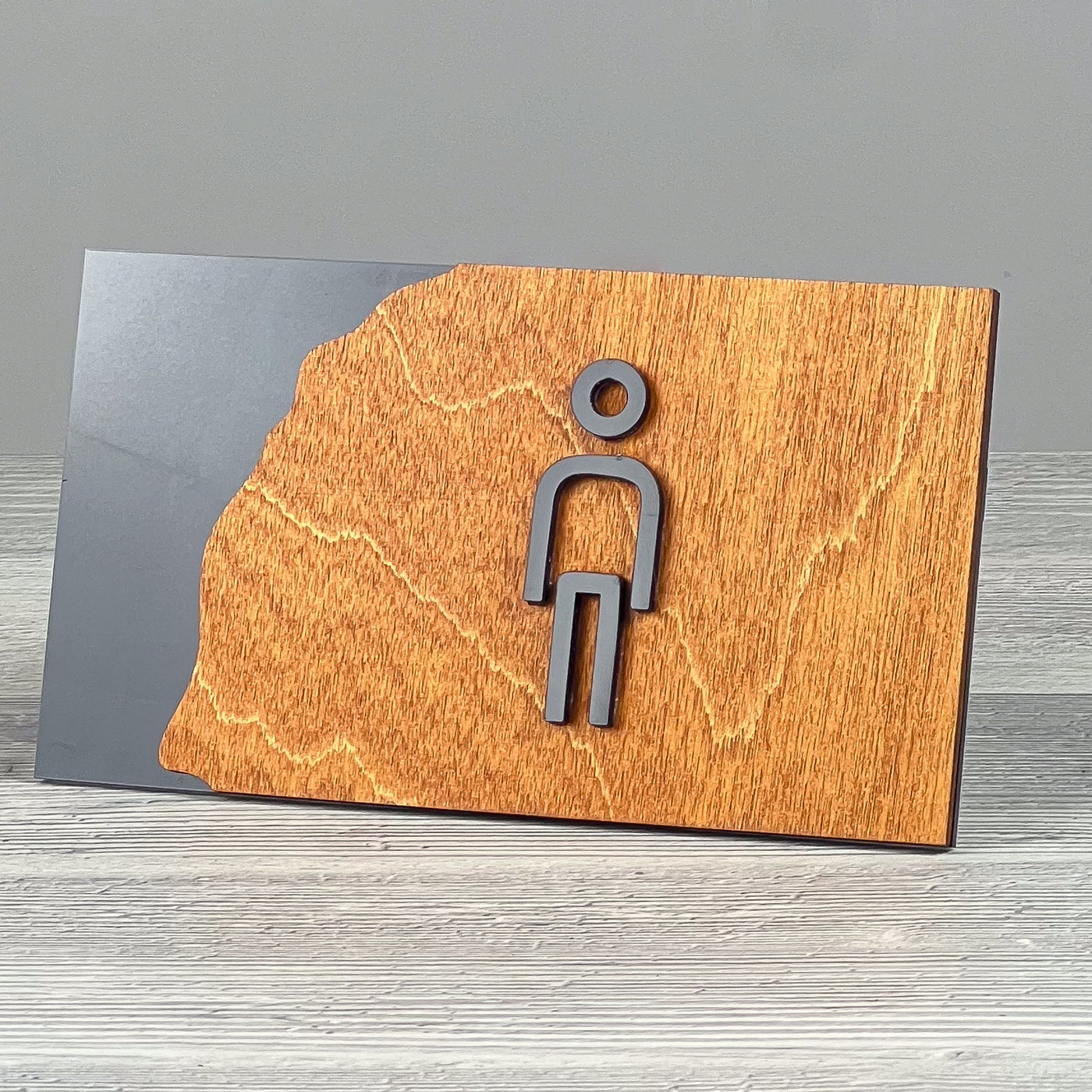 Boys room door sign, black