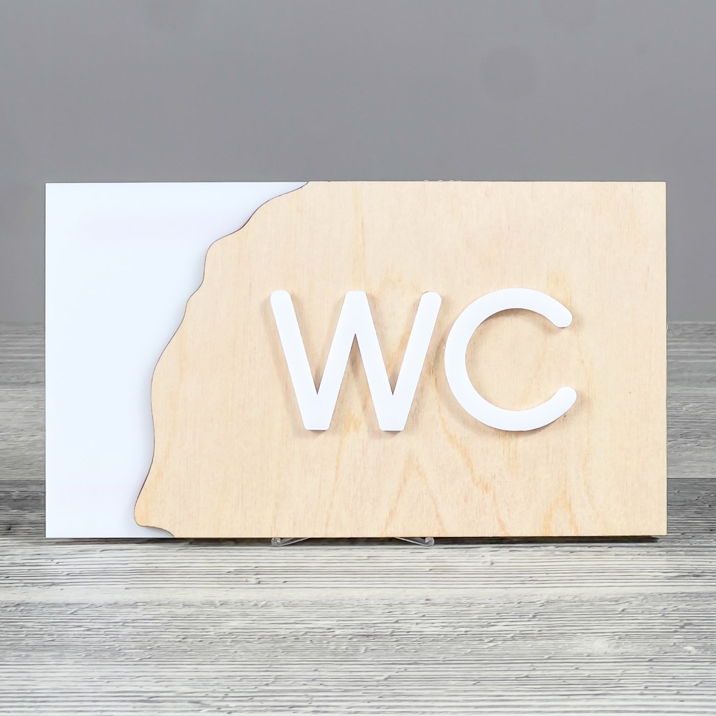 WC door sign, white
