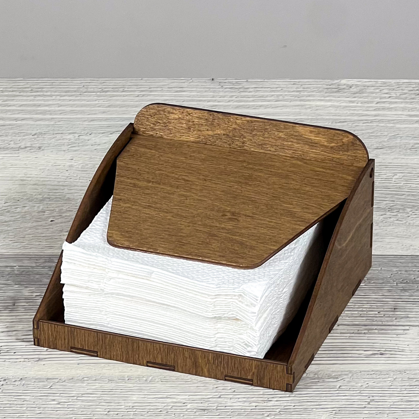 Wooden napkin stand