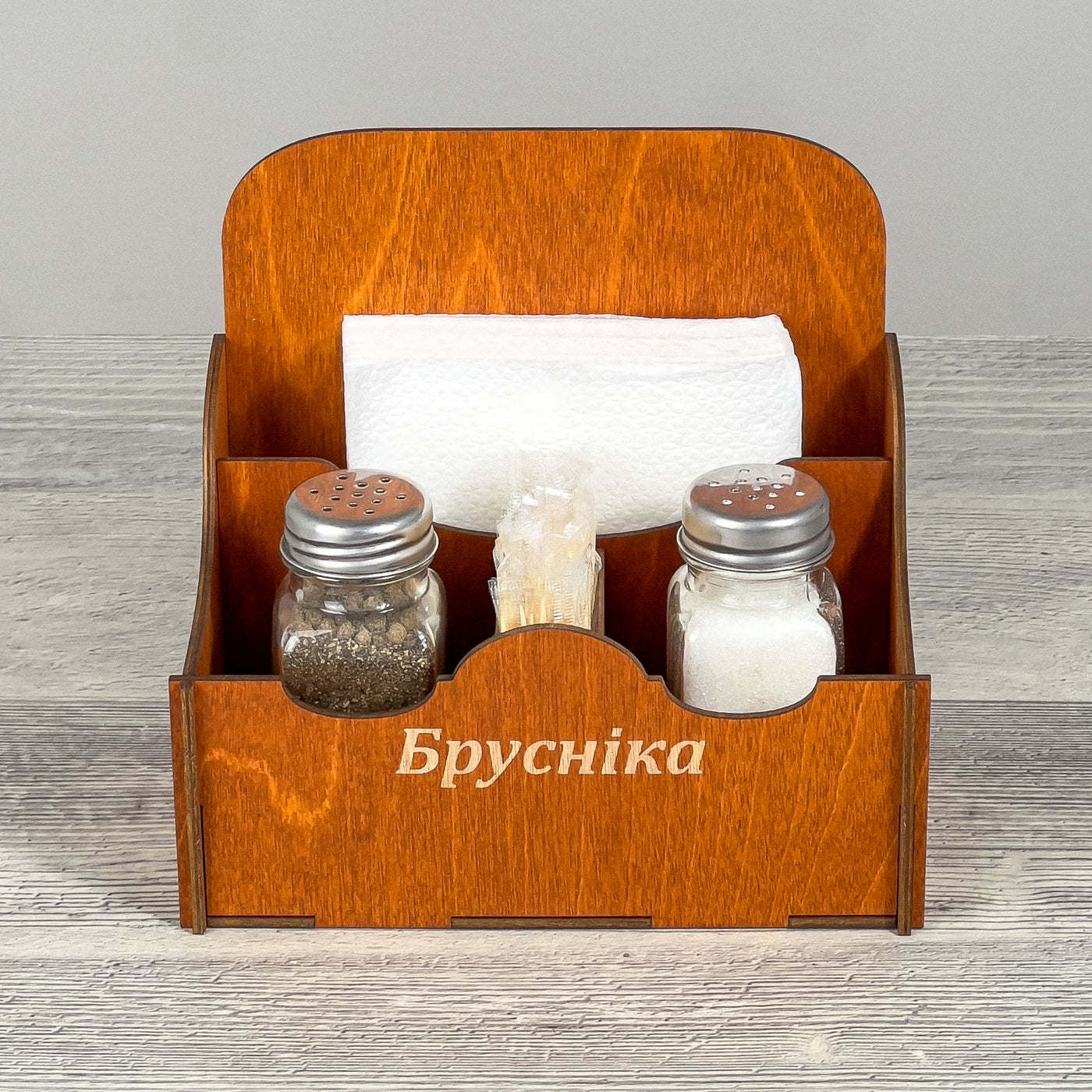 Wooden napkin holder 166×111×156 mm