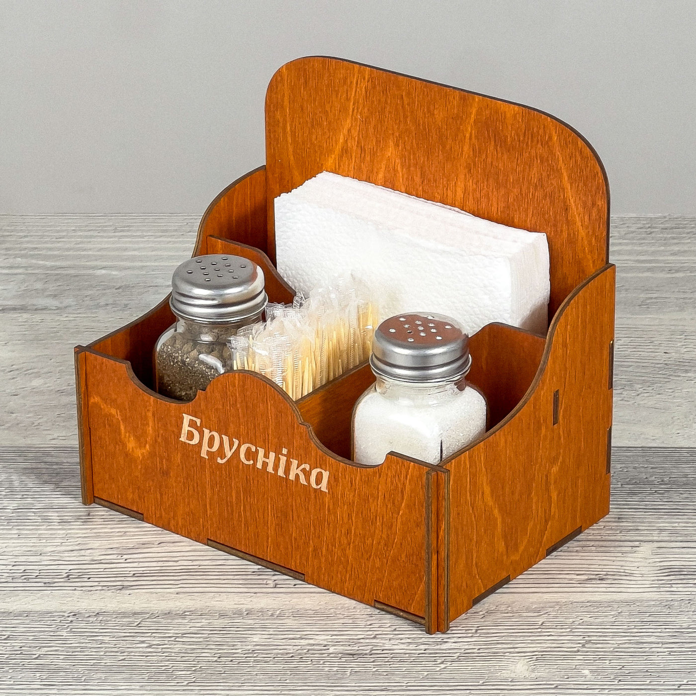 Wooden napkin holder 166×111×156 mm