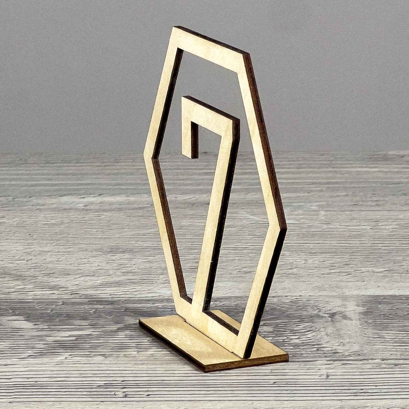 Hexagon table number stand