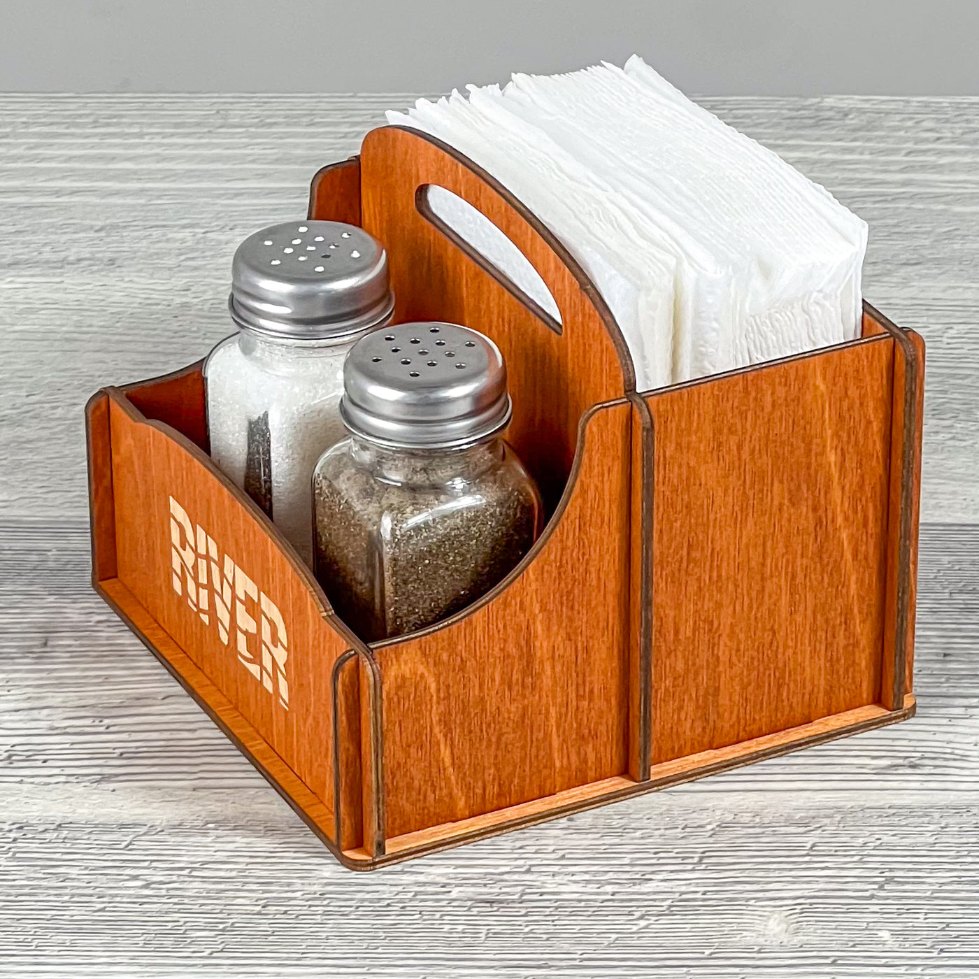 Napkin & spice caddy 141×139×93 mm