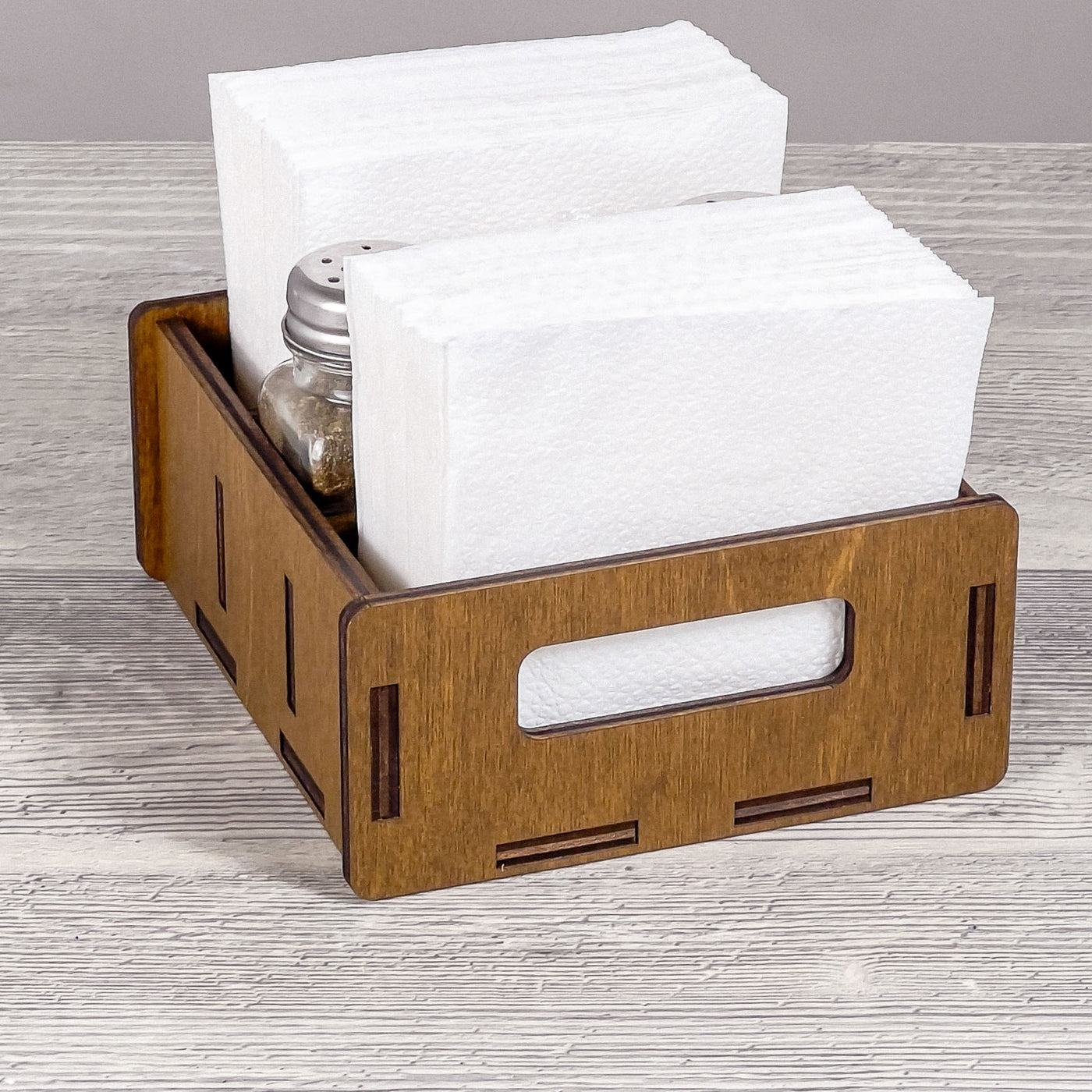 Napkin, spice & toothpick caddy 150×130×65 mm