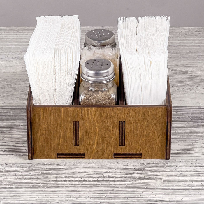 Napkin, spice & toothpick caddy 150×130×65 mm