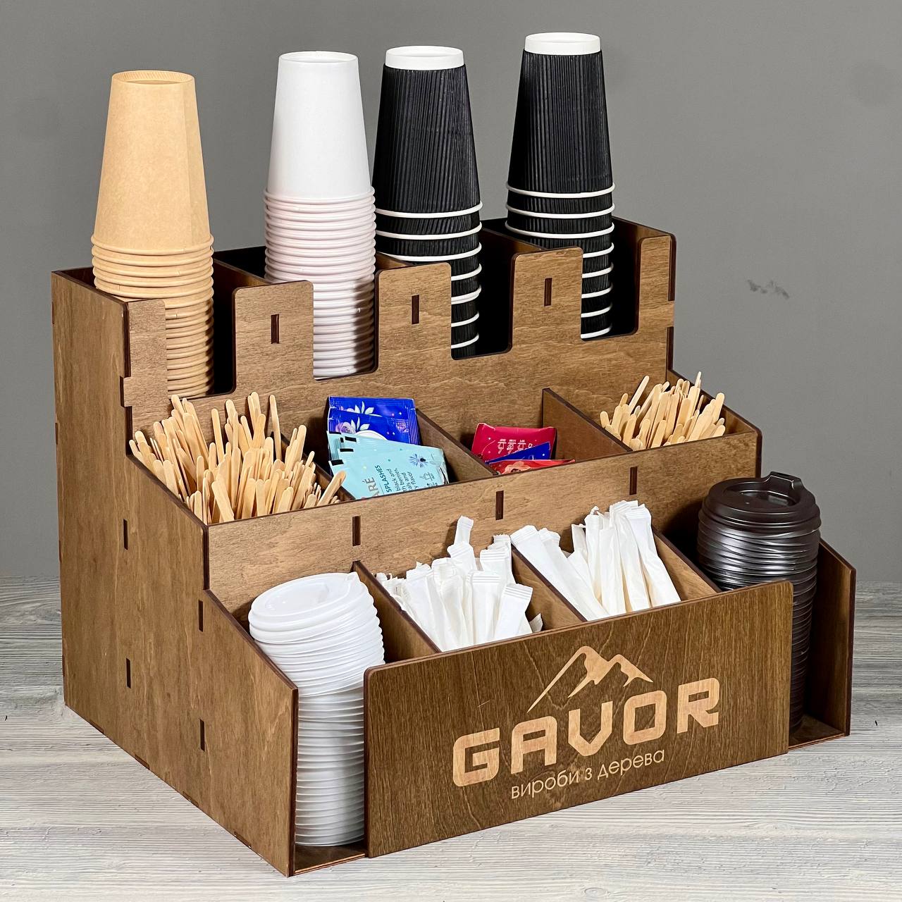 Cup & lid organizer 410×310×330 mm