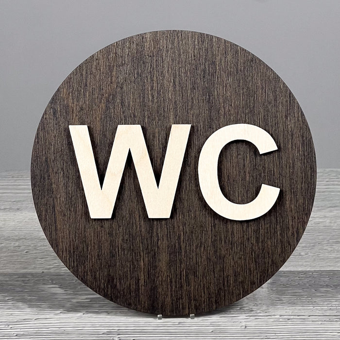 WC door sign 150×150 mm