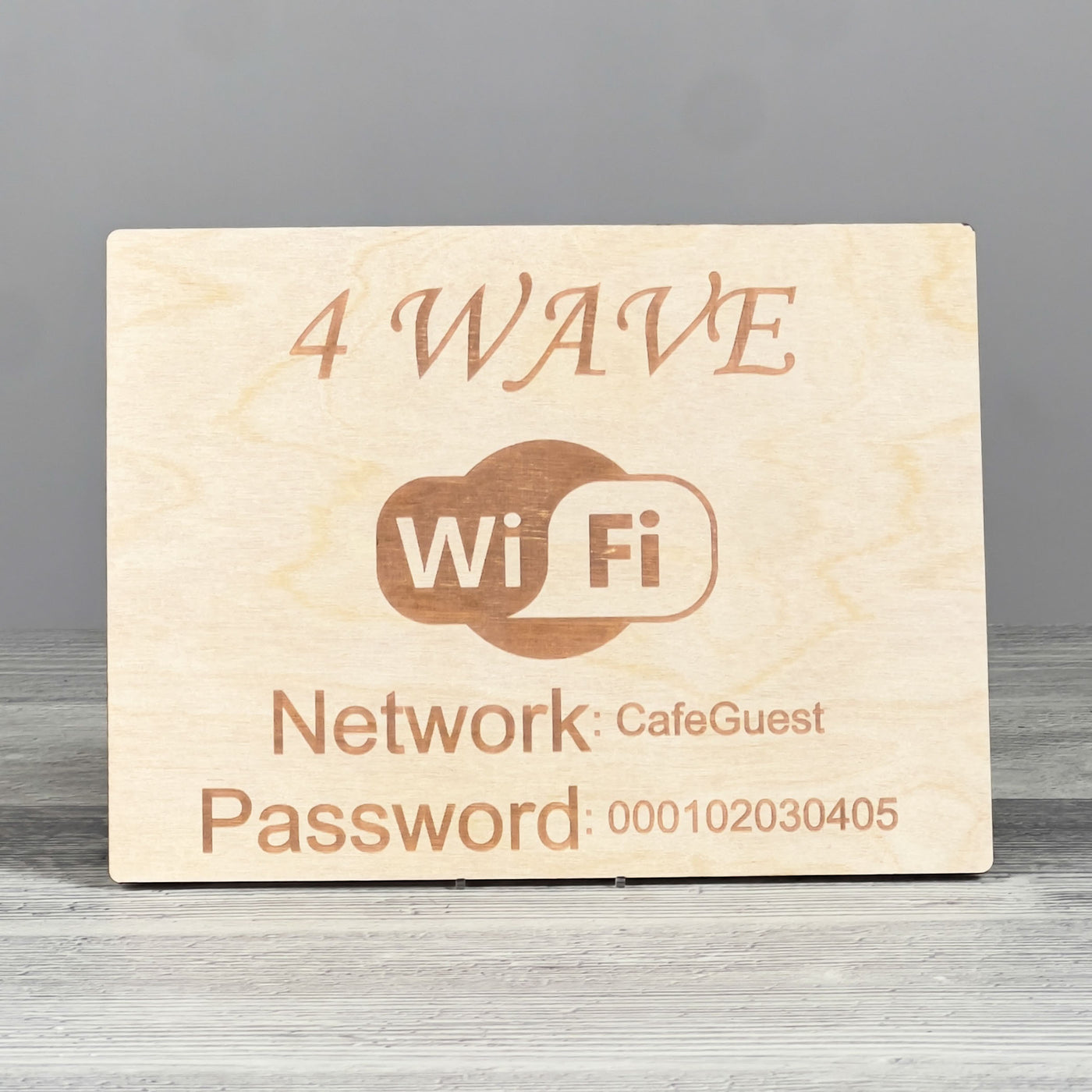 Wi-Fi password table sign