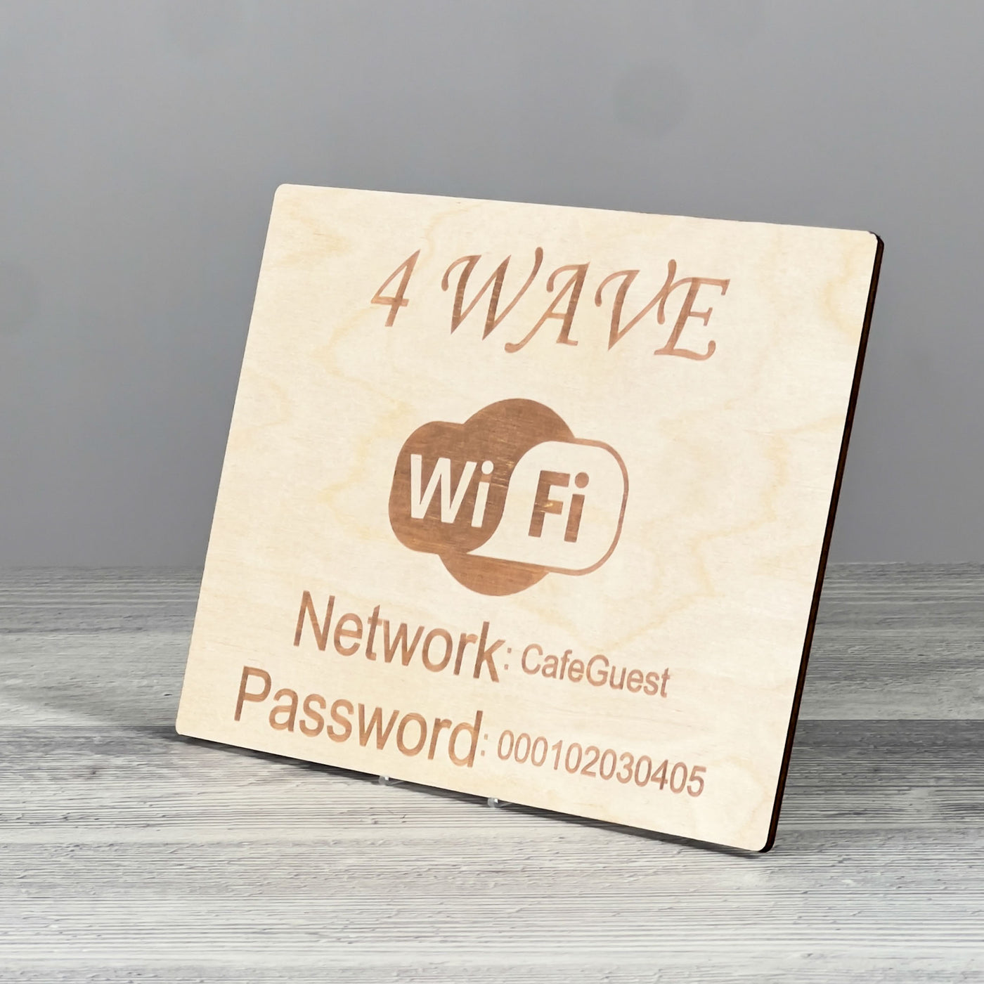 Wi-Fi password table sign