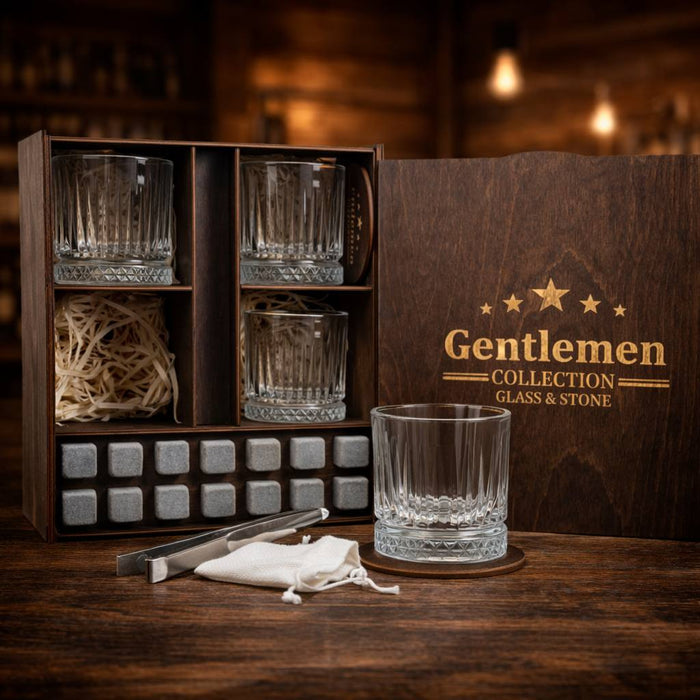 Whisky stones gift set for 4 glasses — Diamond