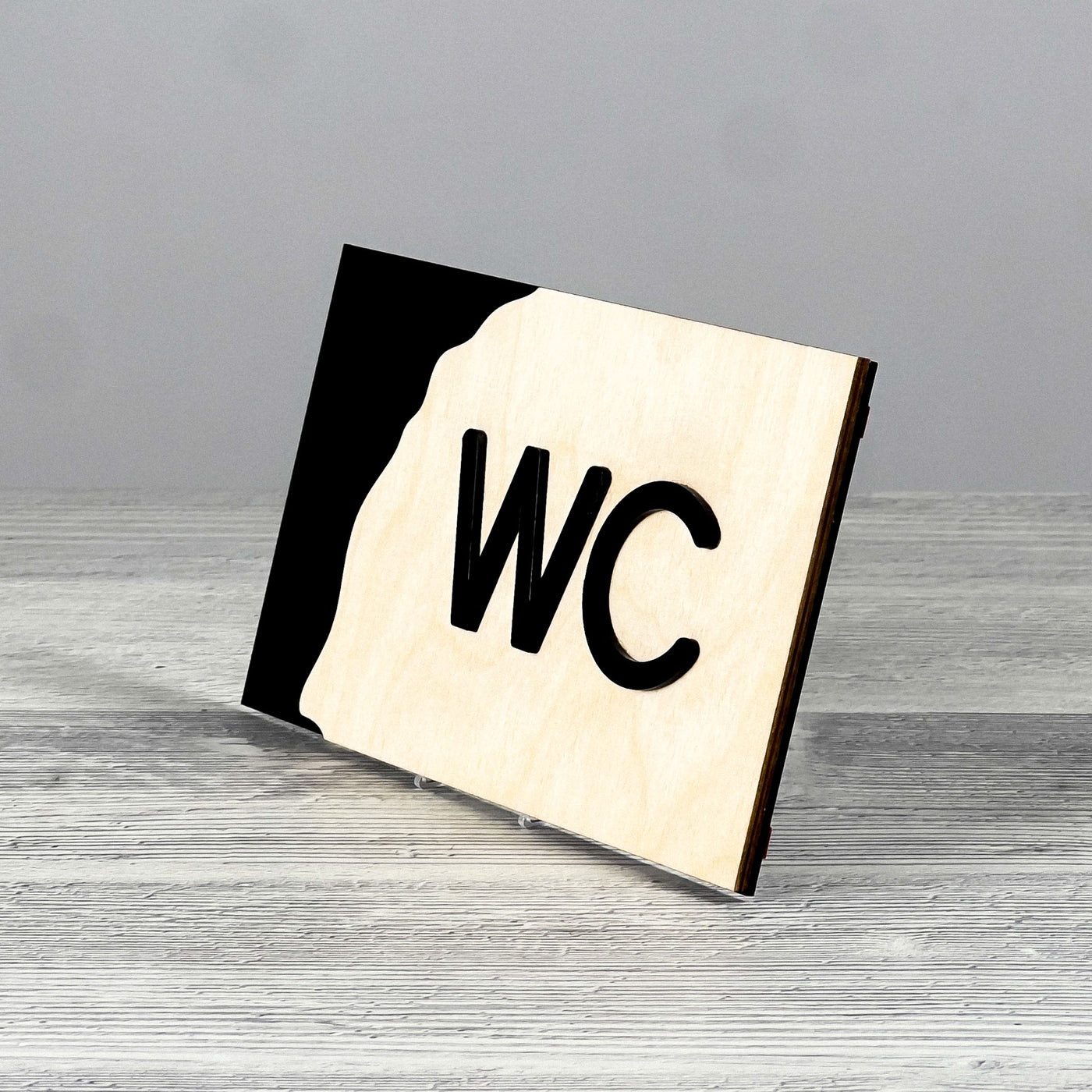 WC door sign, black