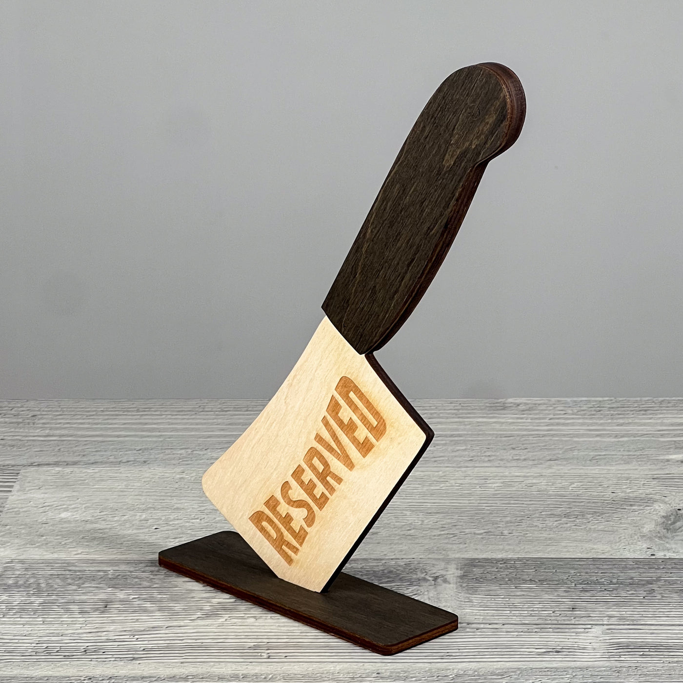 Axe table taken sign 150×45×243 mm