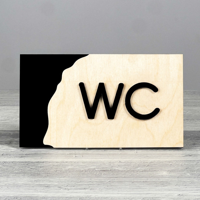 WC door sign, black