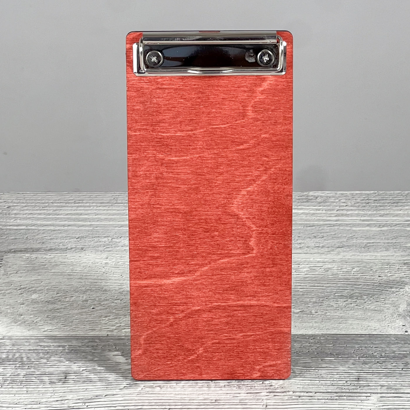 Wooden check presenter with clip