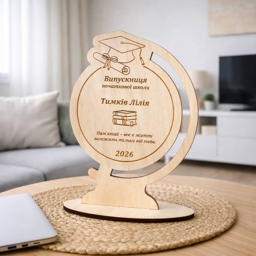 Globe graduation statuette 175×130×60 mm, Light (2)