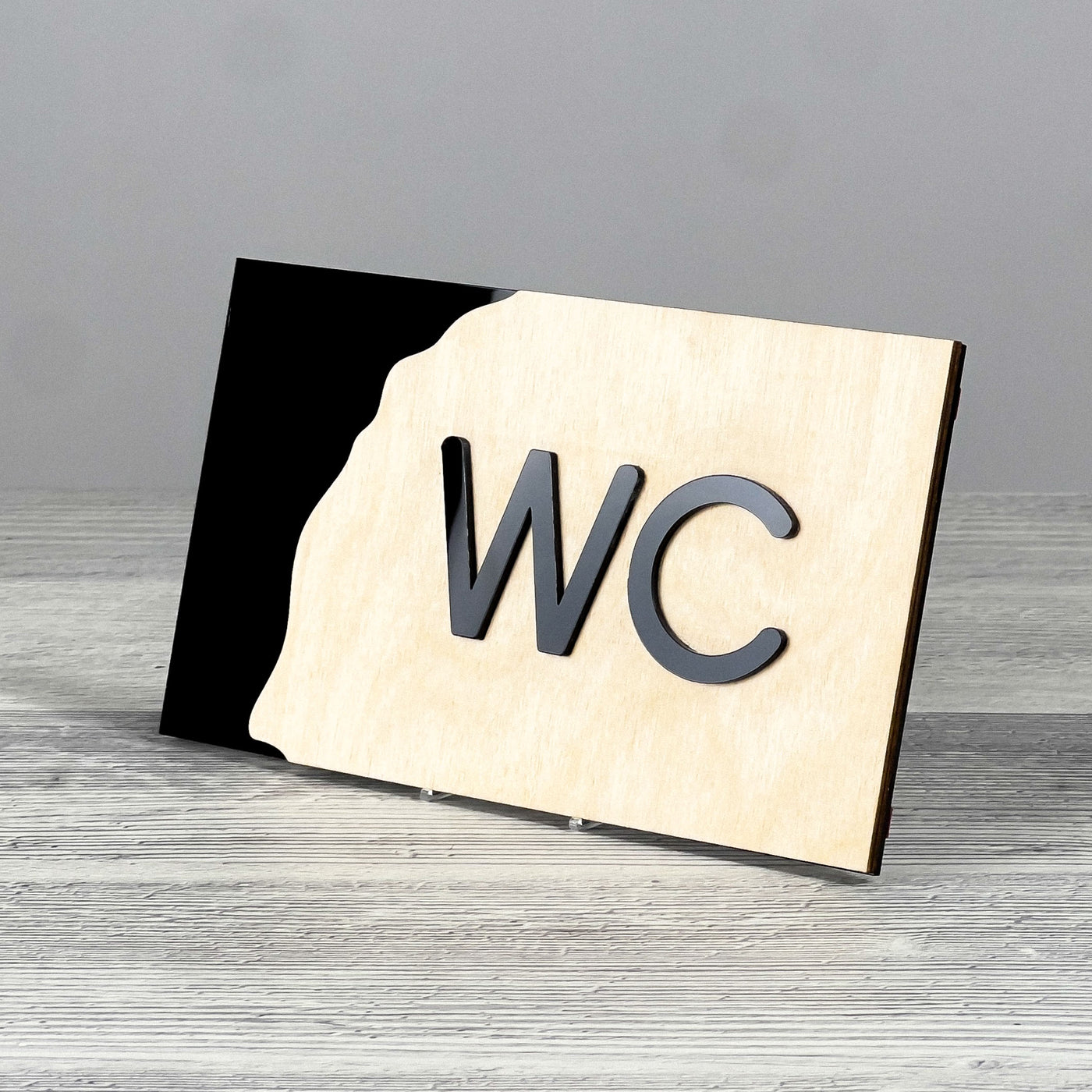 WC door sign, black
