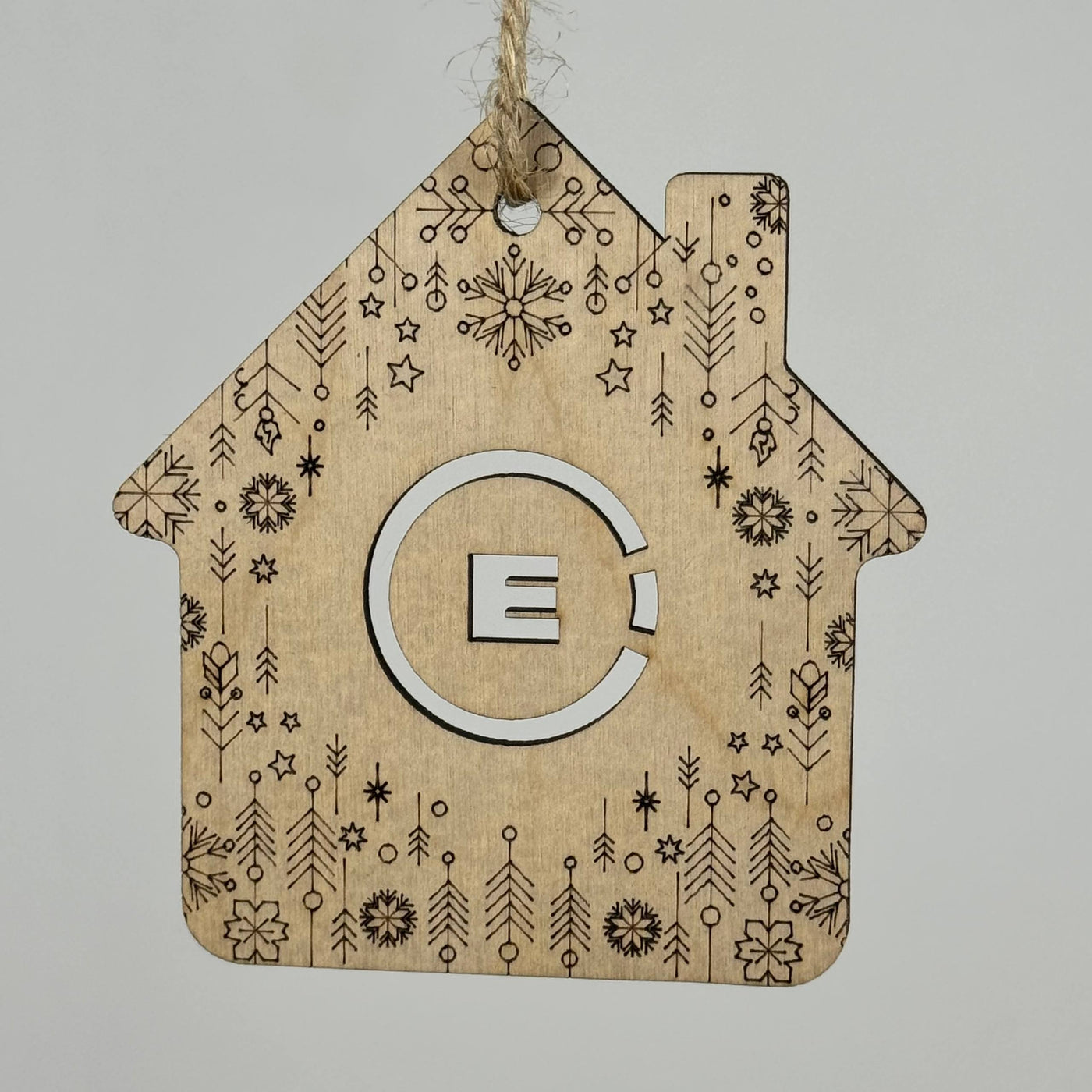 Christmas ornament with logo, House 93×99 mm