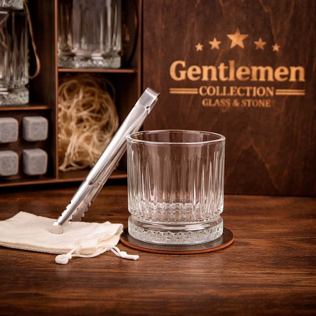 Whisky stones gift set for 4 glasses — Diamond