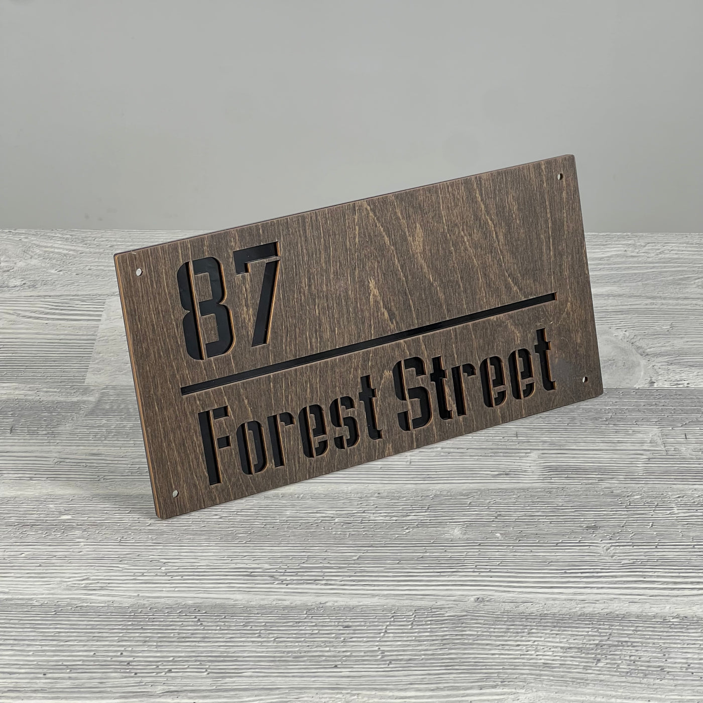 Rectangular address plaque 300×150 mm