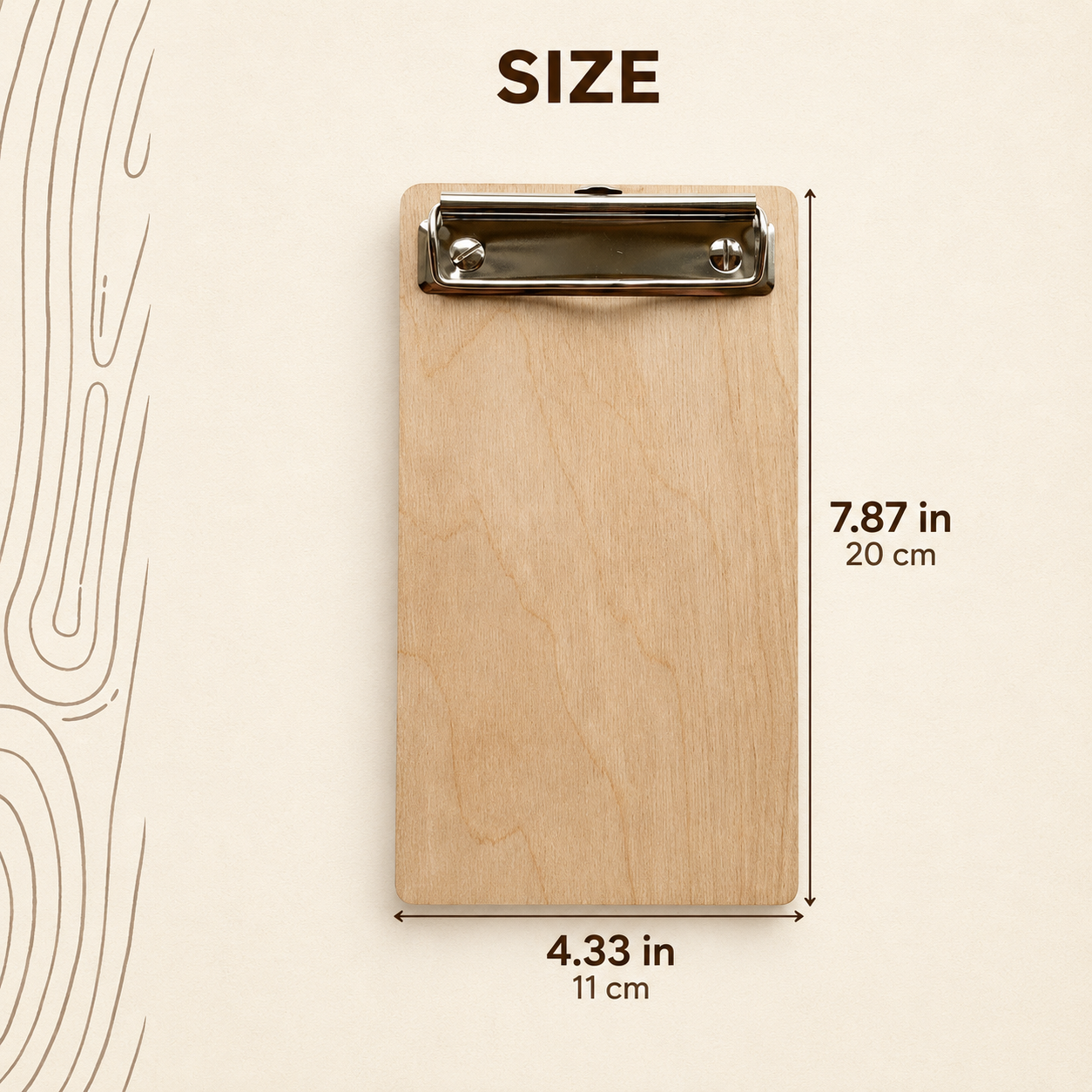 Bill clipboard, 110×200 mm