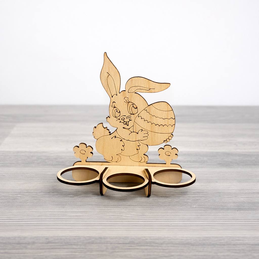 Plywood Easter egg stand, Bunny