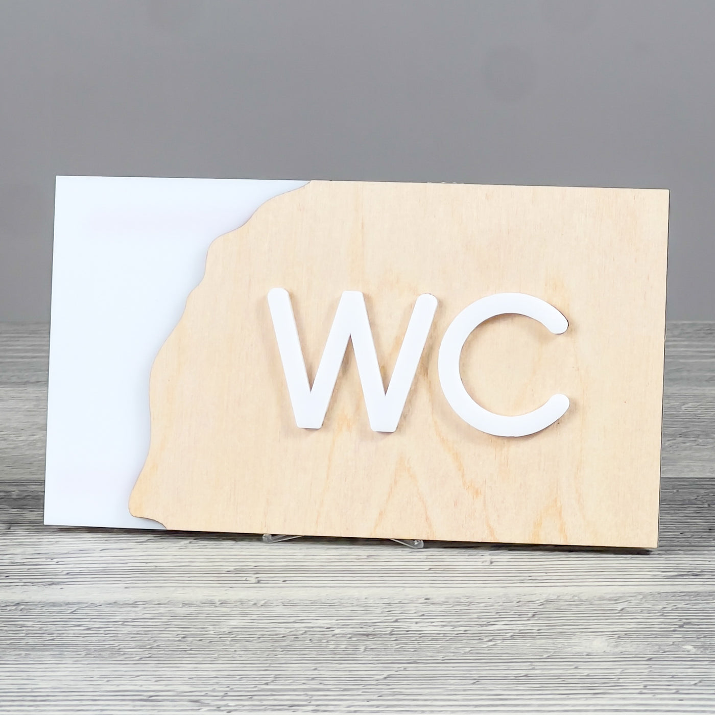 WC door sign, white