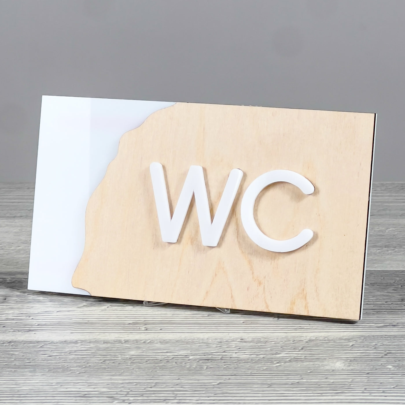 WC door sign, white
