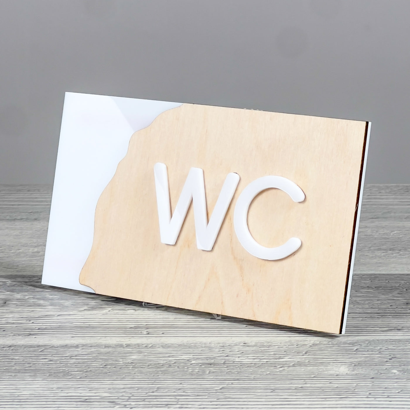 WC door sign, white