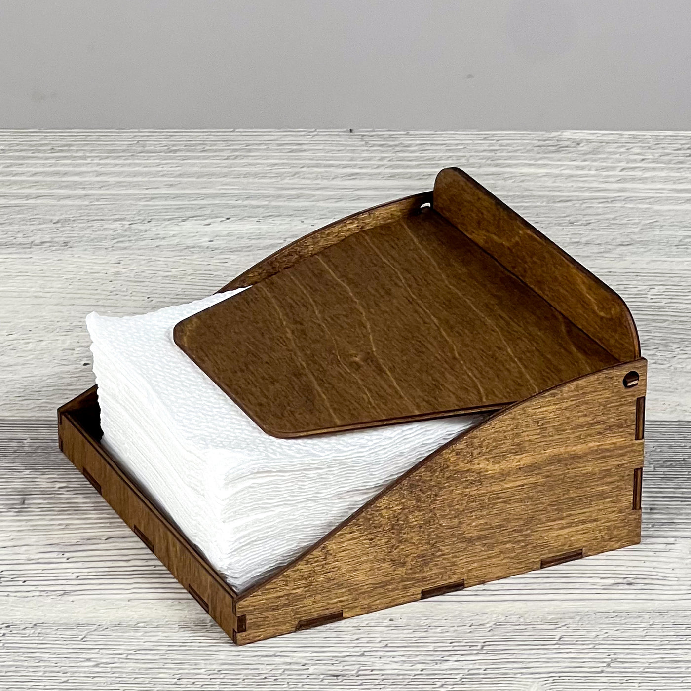 Wooden napkin stand