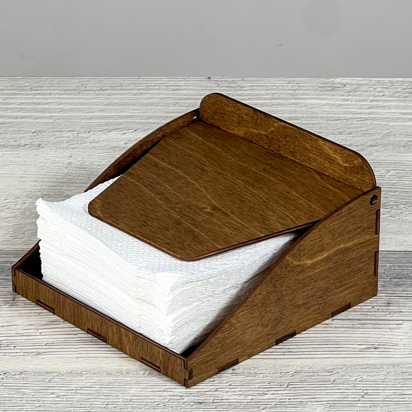 Wooden napkin stand