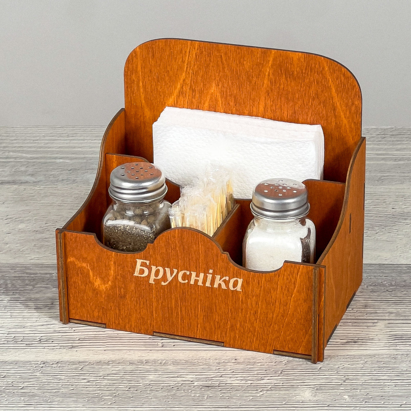 Wooden napkin holder 166×111×156 mm