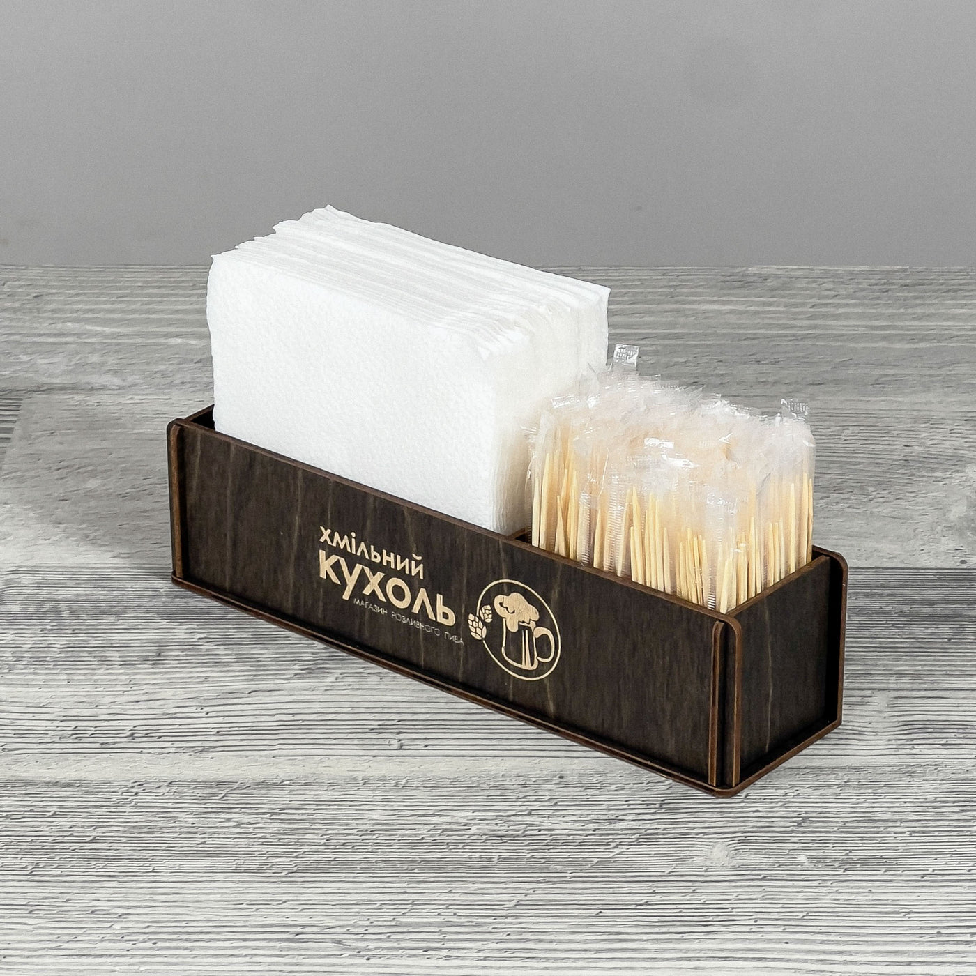Wooden napkin holder 212×58×54 mm