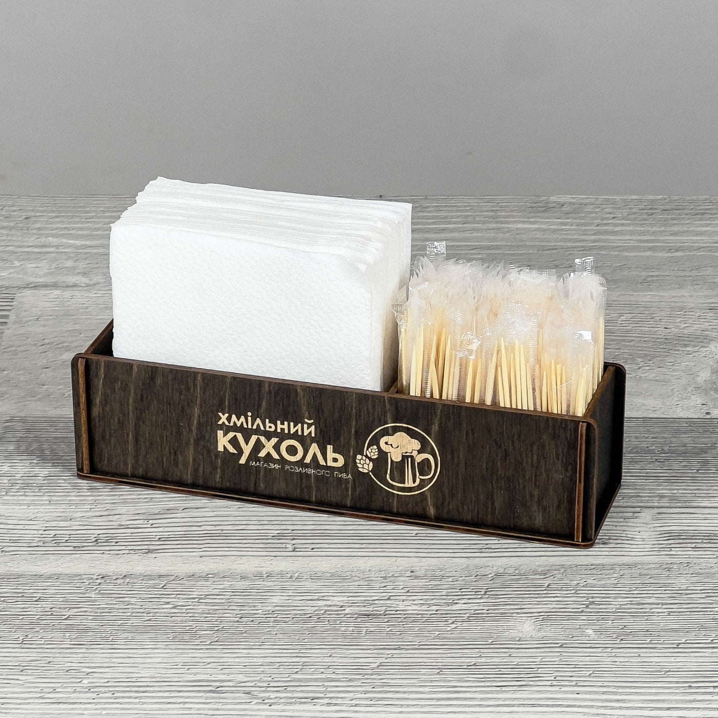 Wooden napkin holder 212×58×54 mm