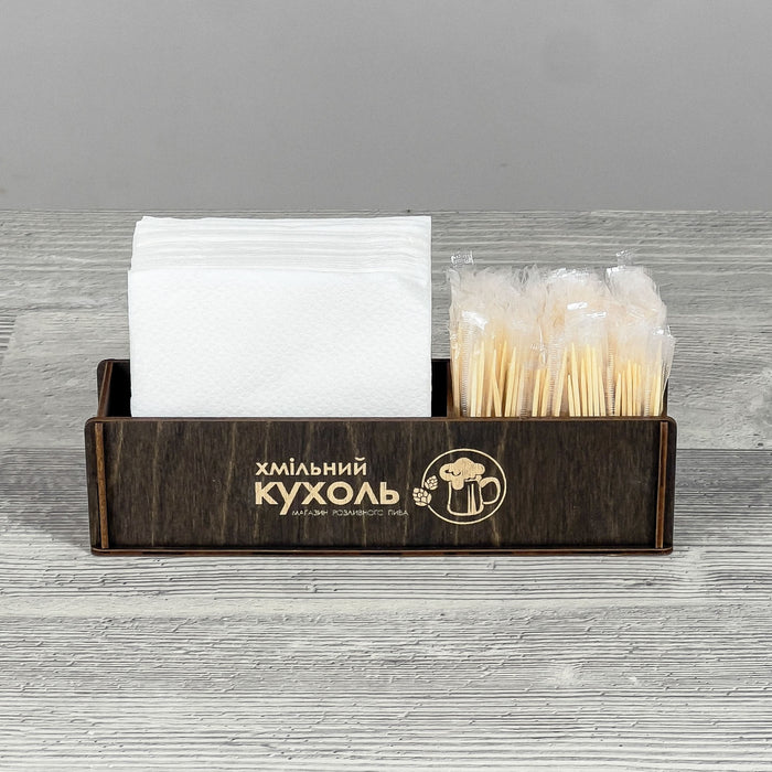 Wooden napkin holder 212×58×54 mm