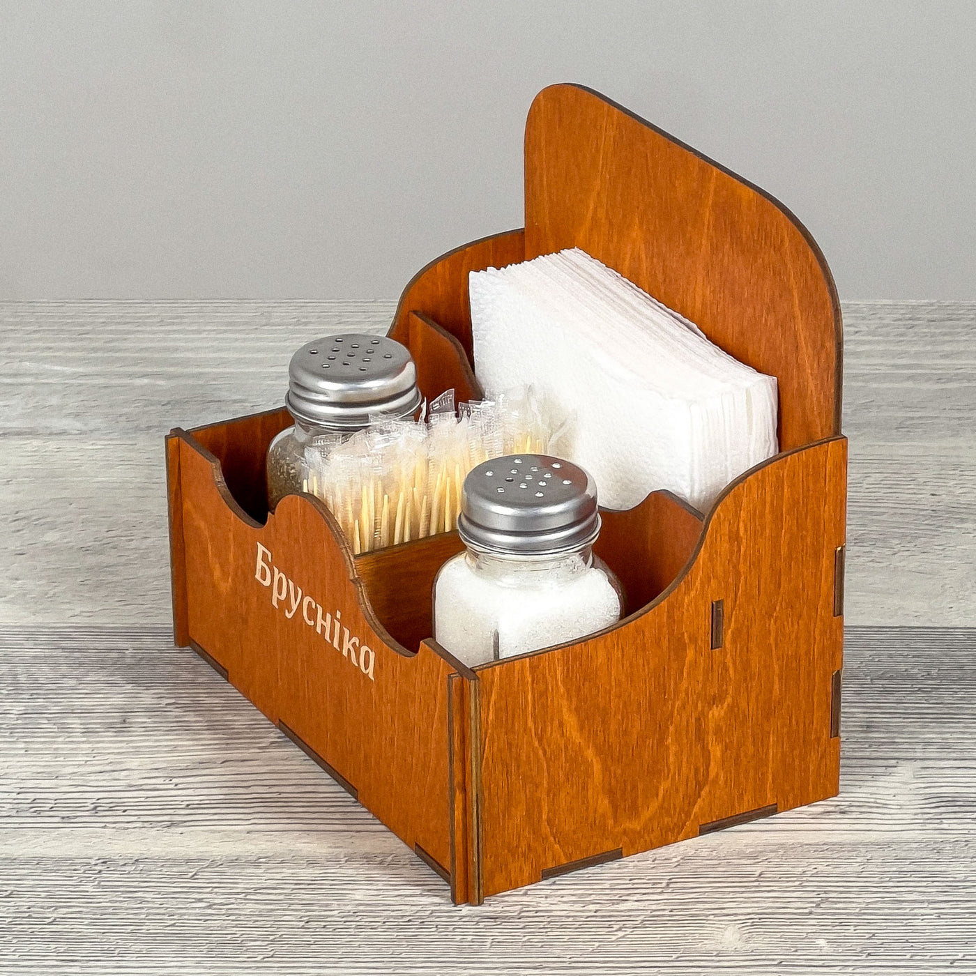 Wooden napkin holder 166×111×156 mm