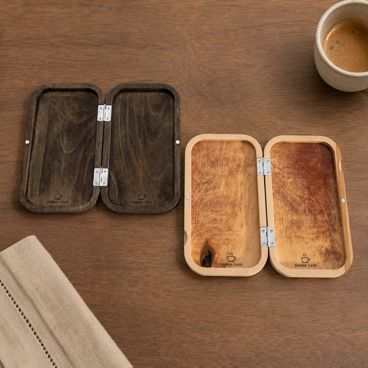 Folding check presenter case