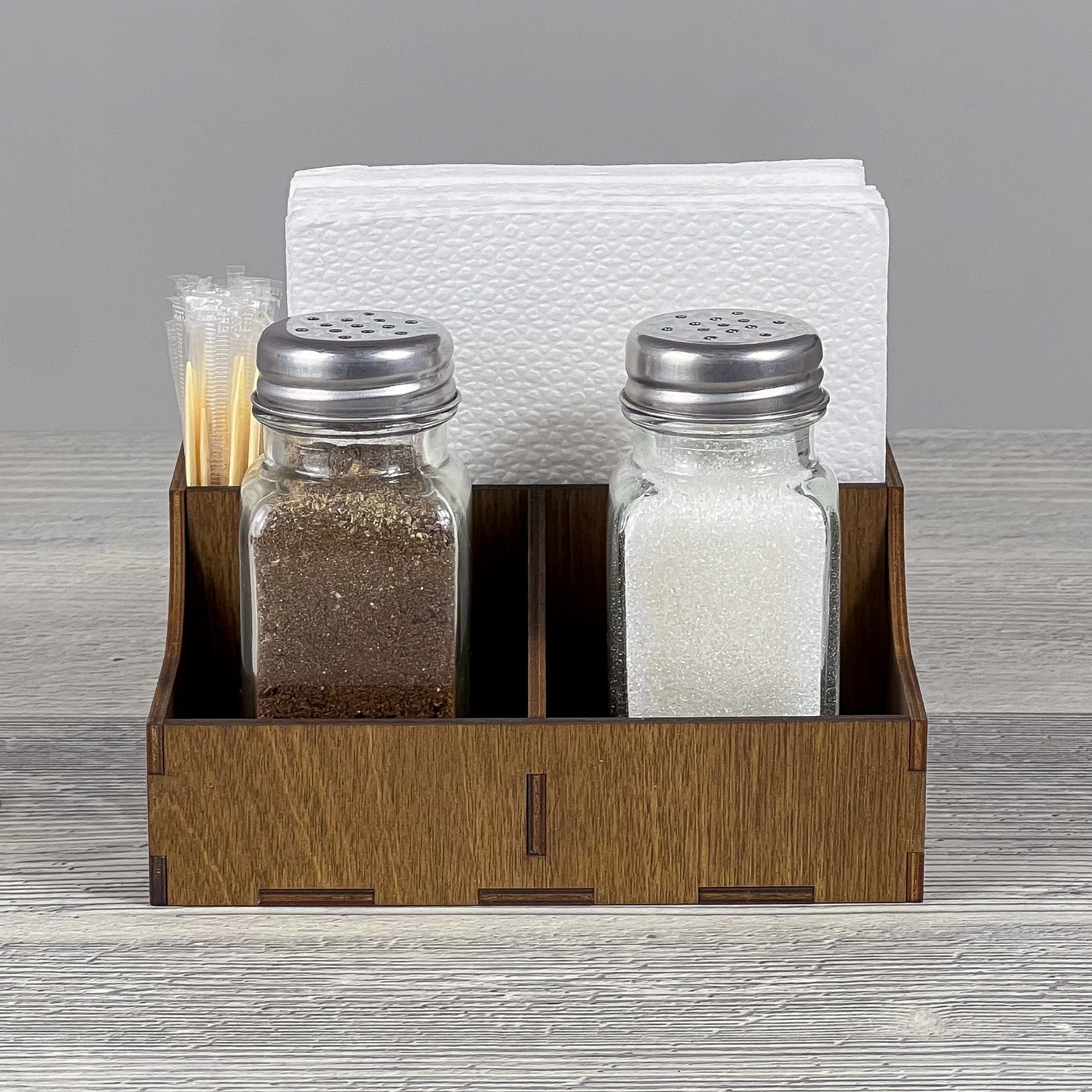 Napkin, spice & toothpick caddy 133×104×58 mm