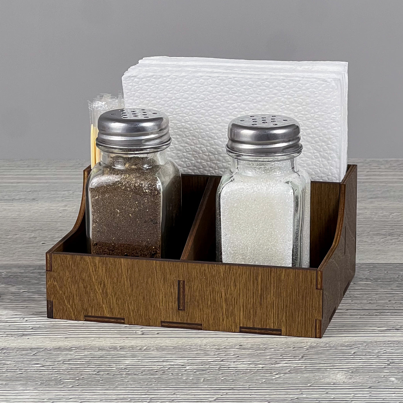 Napkin, spice & toothpick caddy 133×104×58 mm