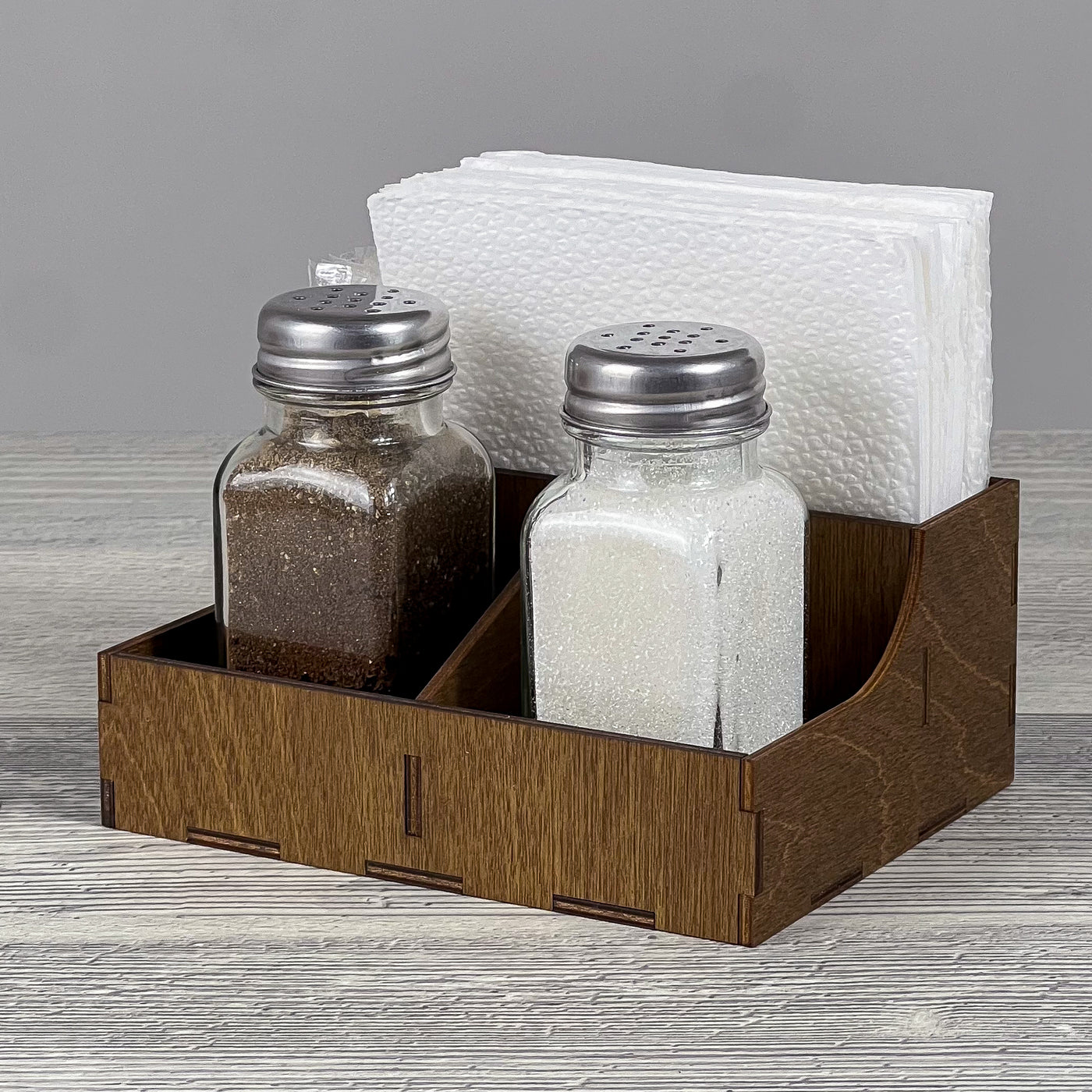 Napkin, spice & toothpick caddy 133×104×58 mm