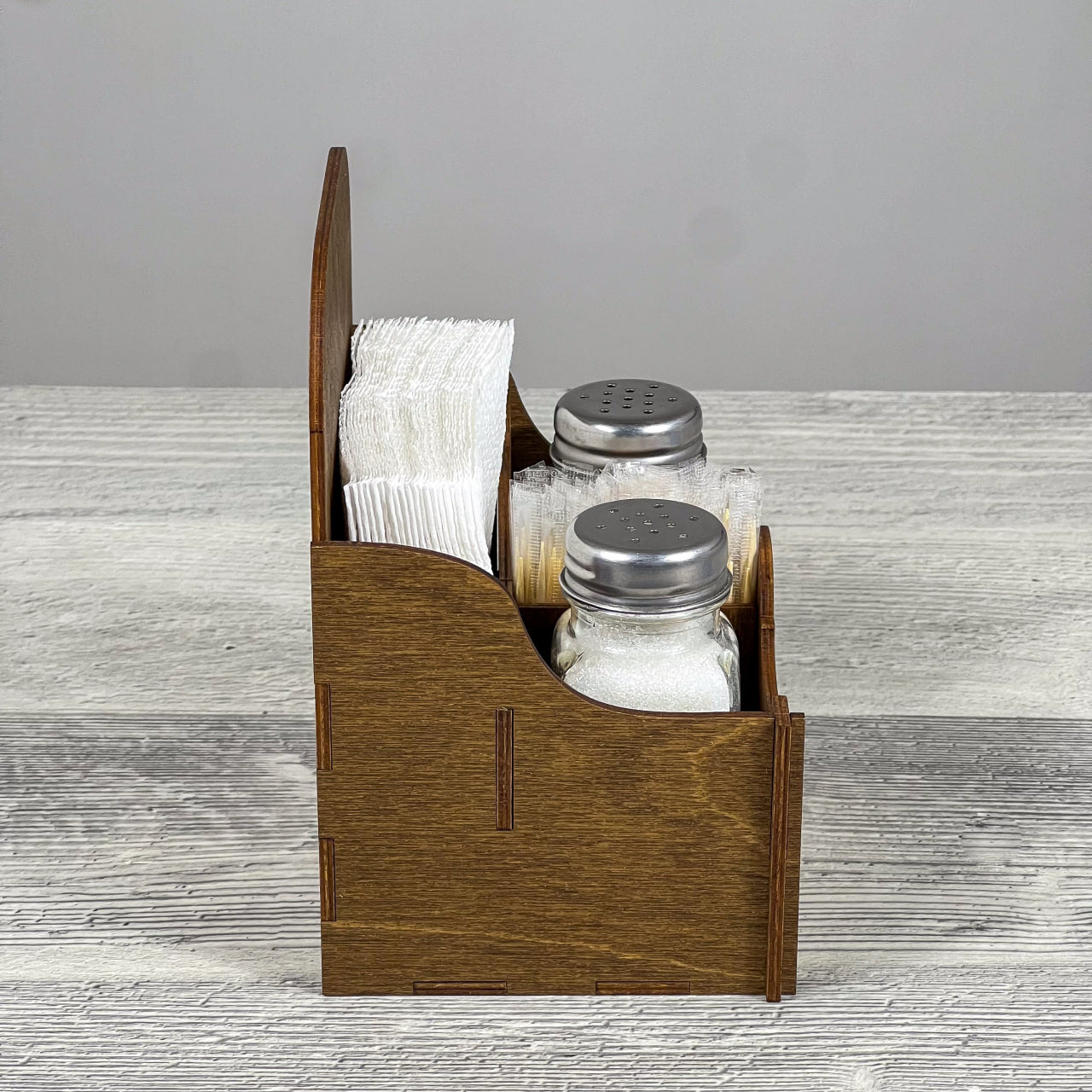 Napkin, spice & toothpick caddy 138×98×156 mm