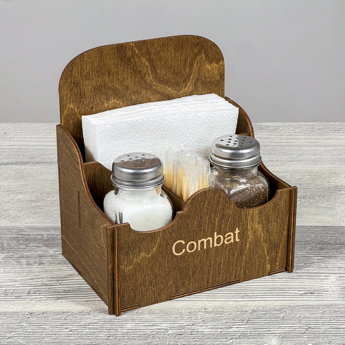 Napkin, spice & toothpick caddy 138×98×156 mm