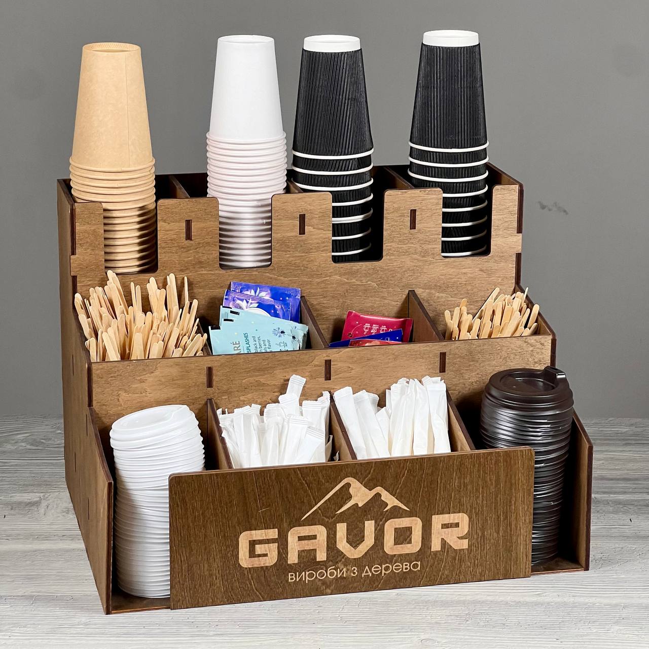 Cup & lid organizer 410×310×330 mm